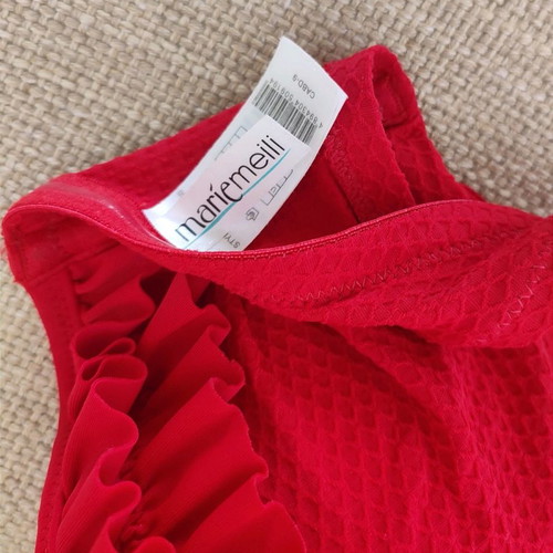 Mariemeili Top Swimsuit 80 C Red New Pin Up Style