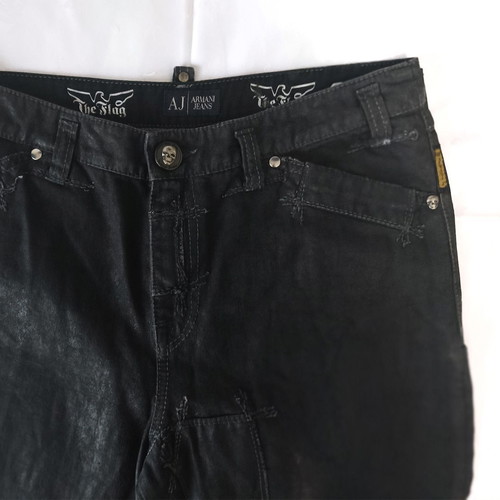 Дънкови панталони Armani Jeans The Flag Limited Edition No.147/200 черни нови