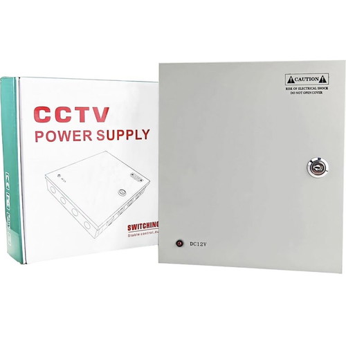 CCTV Power Supply 12V 10A 120W Metal 9-Channel