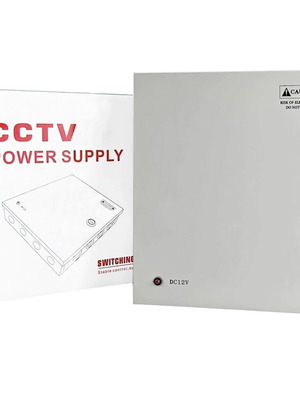 CCTV Power Supply 12V 10A 120W Metal 9-Channel