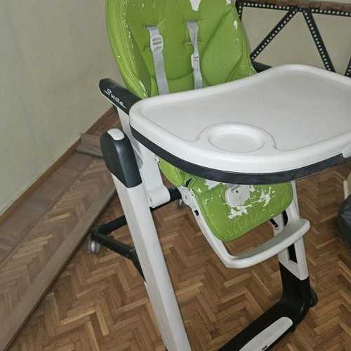 Peg Perego Siesta high chair used, green with wear