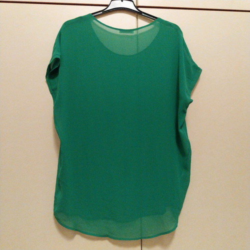 Women’s green Promod blouse size L like new, thin transparent