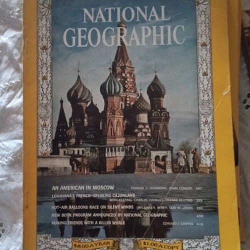 National Geographic 1966 vintage magazine collection, 9 issues