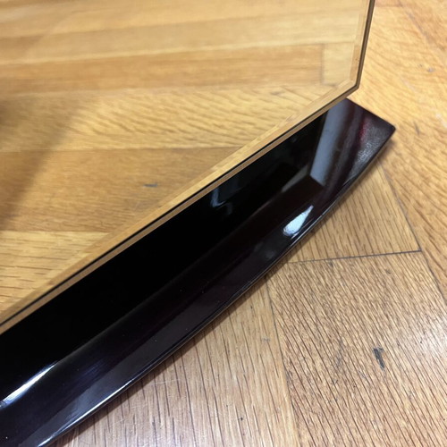 Longines mirror used with minor paint wear, wooden frame