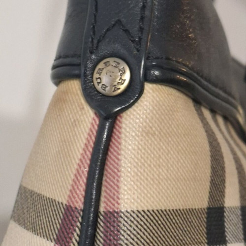 Vintage τσάντα Burberry χειρός ανακαινισμένη, μπεζ 37x23x14