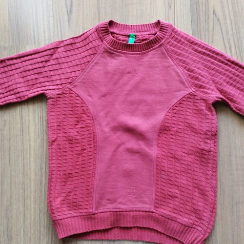 Benetton thin sweater like new, red, size 92 cm
