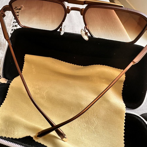 Unisex sunglasses, 2 pairs, brown and gold