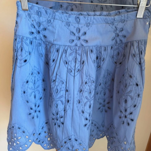 Zara Broderie Aegean Blue Two-Piece Set like new, size small