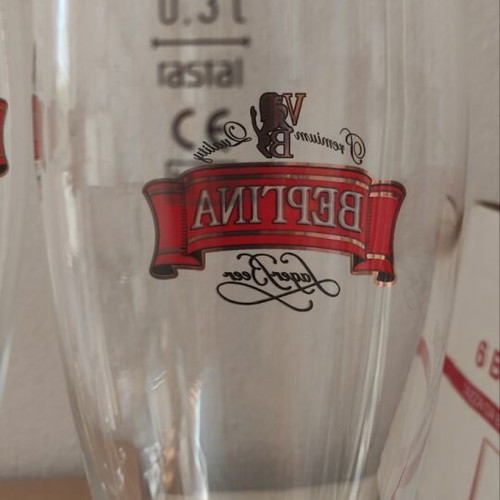 Vergina beer glasses new, set of 6