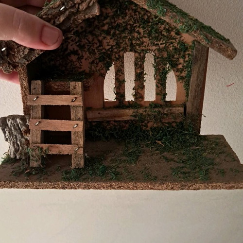 Nativity stable without figures like new
