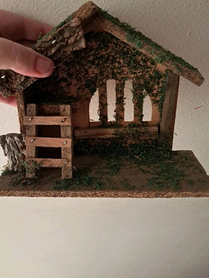 Nativity stable without figures like new
