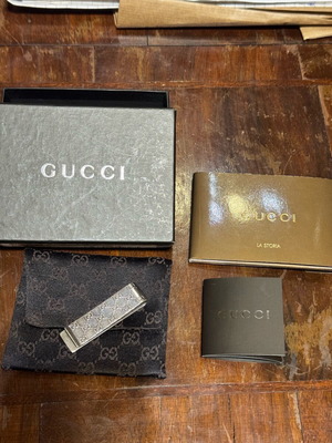 Gucci silver money clip 925 σαν καινούργιο με κουτί και χαρτιά