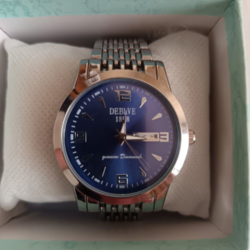 Alpina men's watch like new, blue and silver