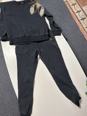 Laines London track suit used, size M, black with faded color