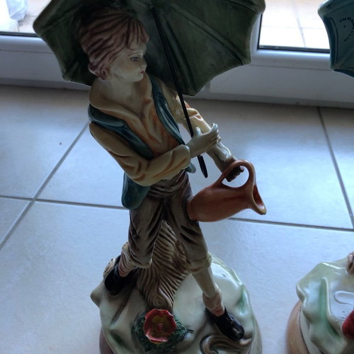 Porcelain figurines vintage, excellent condition, height 30+ cm