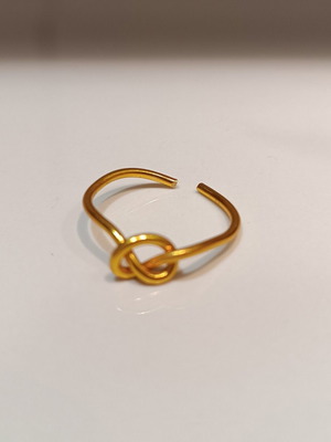 Knot ring handmade made to order, gold color