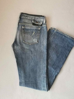 Diesel παντελόνι vintage με δερμάτινες λεπτομέρειες, μεταχειρισμένο