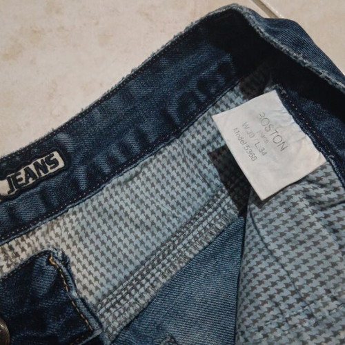 Men's jeans used, size L, blue