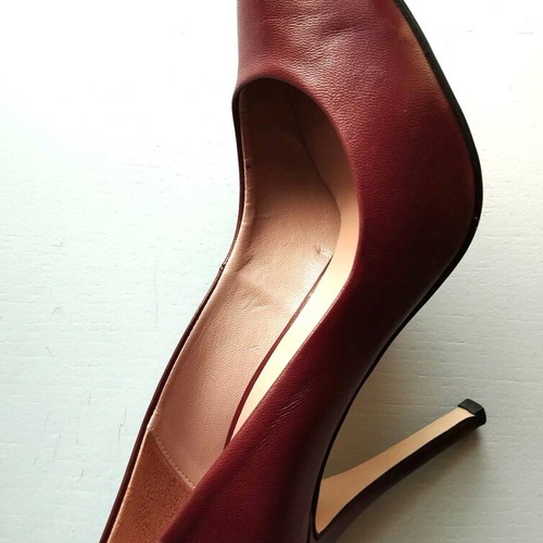 Bordeaux leather pumps used size 38 with 10 cm heel