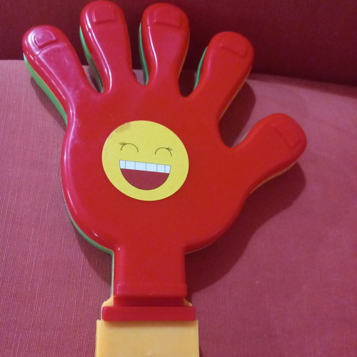 Hand Clapper toy used, plastic noise maker