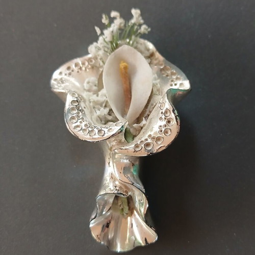 Silver-plated miniature romantic bouquet