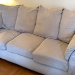 Three-seater sofa beige used, very comfortable