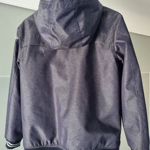 Orchestra bomber jacket with hood, denim look, size 164 cm