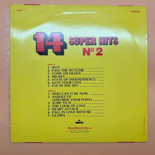 14 Super Hits No 2 vinyl used, 1982 collection