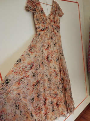 Zara silk maxi dress size S, like new, multicolor