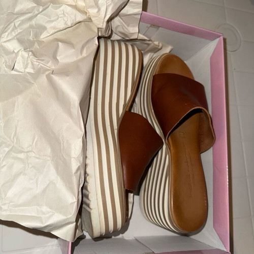 Fratelli Robinson Women's Leather Slides Platforms Size 38 like new