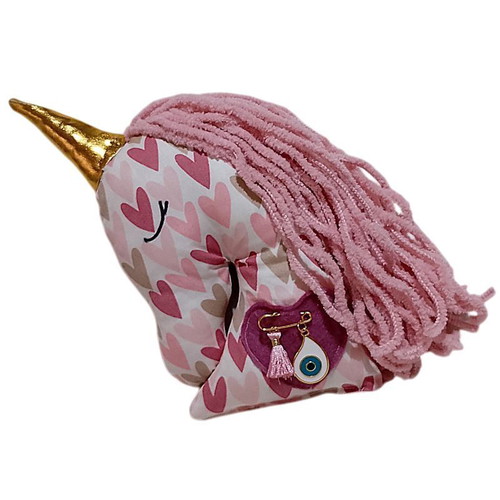 Unicorn baby amulet custom made with hearts and pin