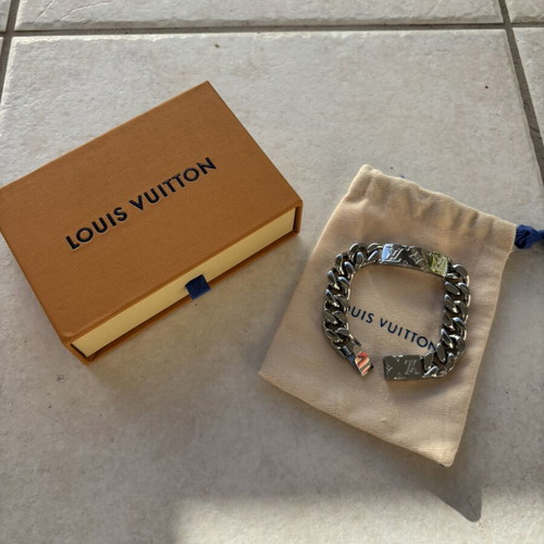 Louis Vuitton cast iron bracelet, silver, 20cm