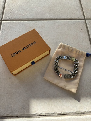 Louis Vuitton cast iron bracelet, silver, 20cm