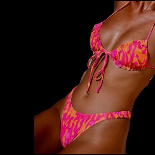 Animal Print Decoro Swimsuit new, adjustable cords, size S-M