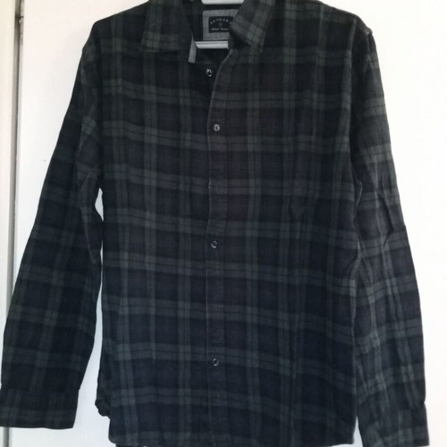 Brokers Jeans plaid shirt used, XXL, navyblue and cypress shades