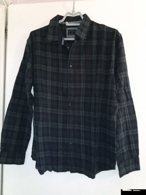 Brokers Jeans plaid shirt used, XXL, navyblue and cypress shades