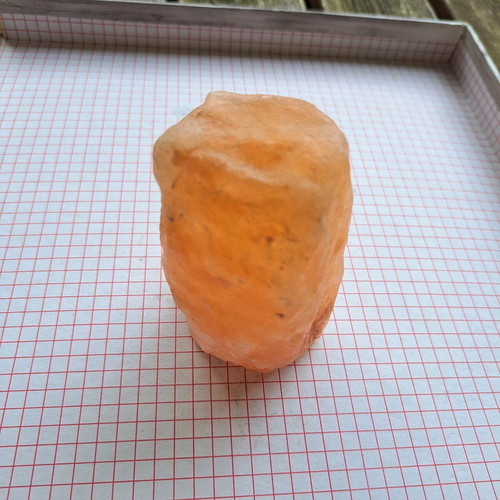 Golden calcite used mineral stone 364g, 9x5x5 cm