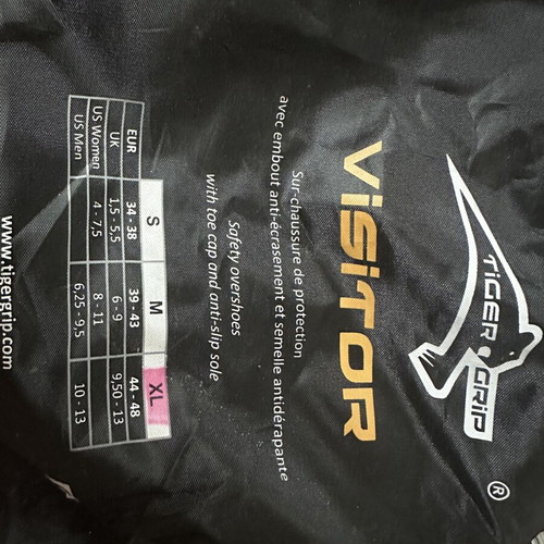 Tiger Grip Visitor Overshoes XL new with carrying case