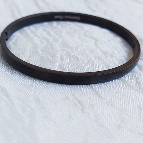 Tumi black steel bracelet bangle like new