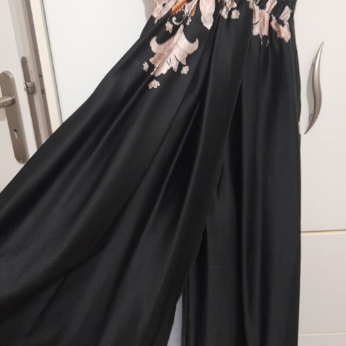 Summer dress like new, black with gold and bronze details, one size