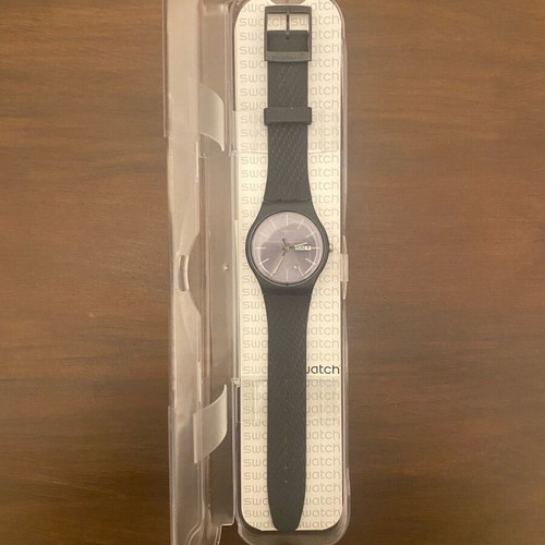 Swatch Bricagris Dark Grey Rubber Strap ρολόι σαν καινούργιο