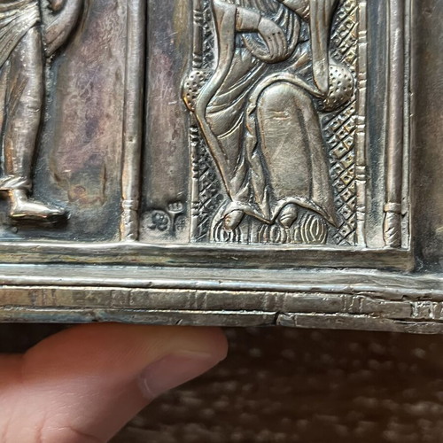 Silver Artworks like new with signature, 8x10 cm, purity stamps