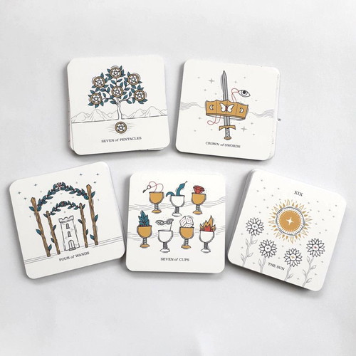 Trinity Tarot Deck tarot card set like new, small size 7.6x7.6cm