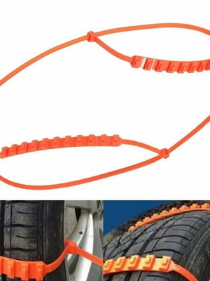 Plastic tire up snow chains for car new, set of 10 pieces