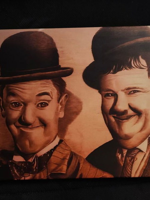 Laurel and Hardy vintage metal decorative sign like new