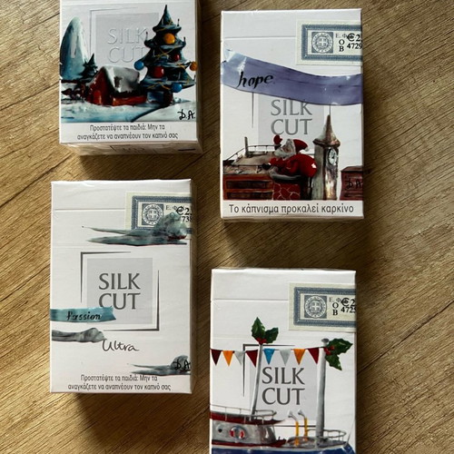 Silk Cut collectible cigarettes new, pack of 4 sealed