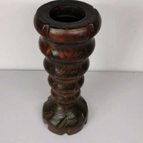 Wooden candlestick like new, origin Spain, height 18 cm