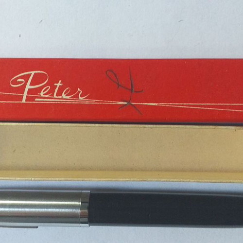 Peter collectible pen with box and Peter M nib