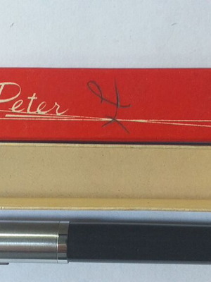 Peter collectible pen with box and Peter M nib