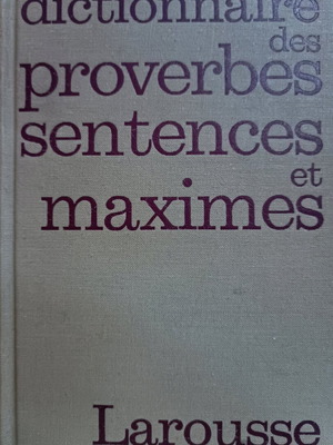 Dictionnaire des proverbes sentences et maximes book used